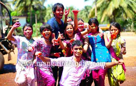 Celebrating Holi with the under privileged kids